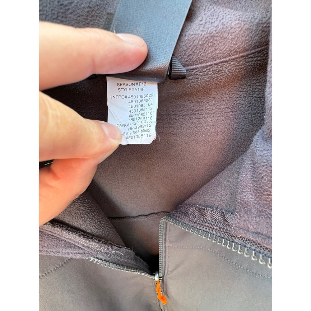 The North Face Apex Bionic Softshell Jacket Mens XL Gray Orange Full Zip A14F - Picture 9 of 10